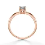 Złoty pierścionek 585 z diamentem różowe złoto SBPZ_028